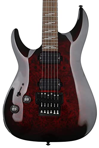 Schecter Omen Elite-6 FR Left-handed Electric Guitar - Black Cherry Burst