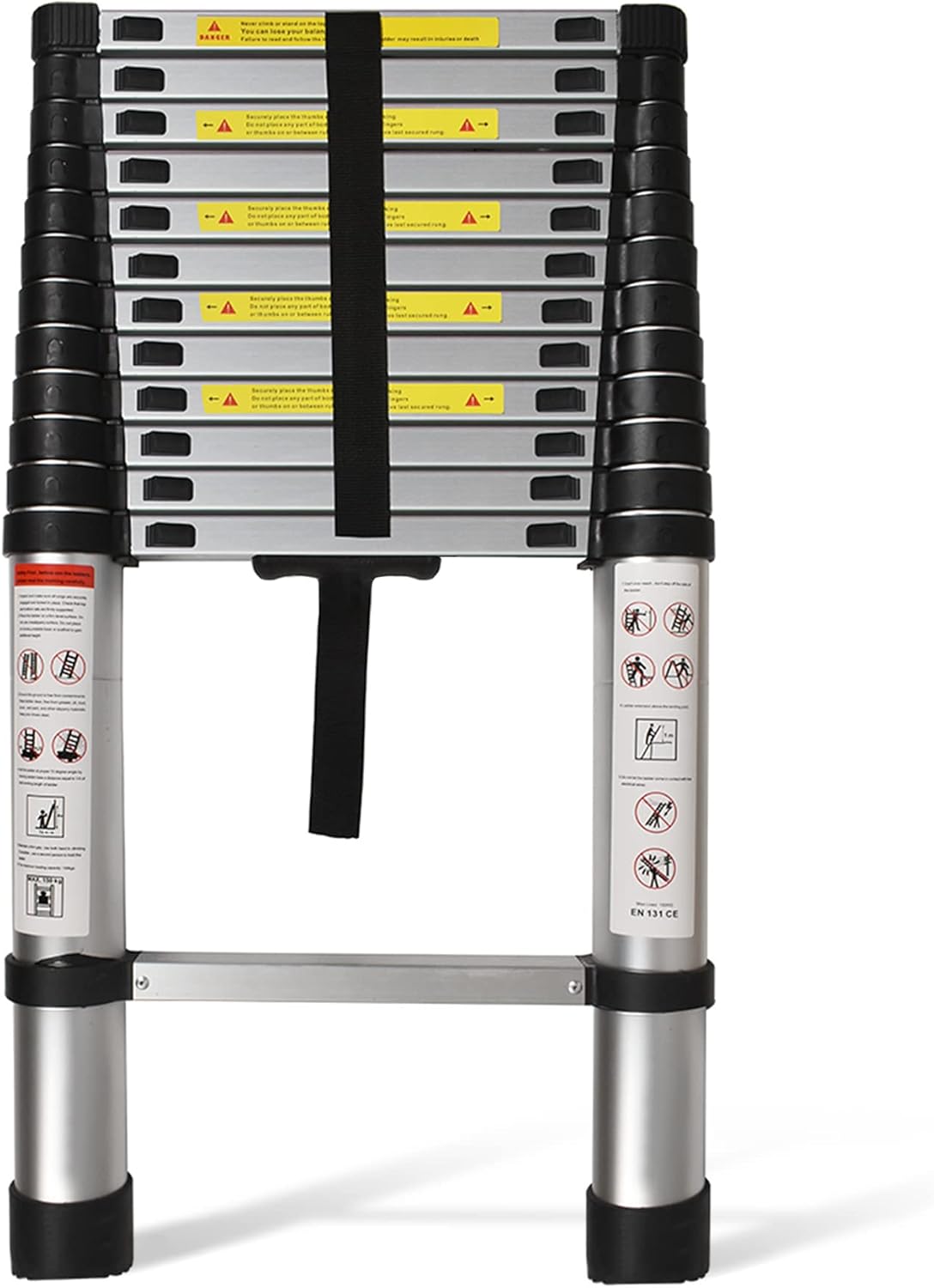 Telescoping Extension Ladder 14.5 FT, Folding Telescopic Aluminum Ladders, Lightweight Collapsible Ladder Step for RV Roof Attic Home
