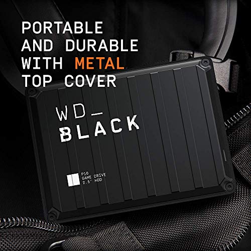 WD_BLACK 5TB P10 Game Drive, Portable External Hard Drive, Works with Playstation, Xbox, & PC - WDBA3A0050BBK-WESN