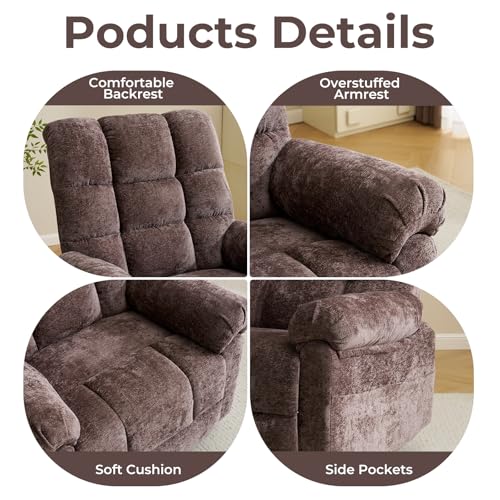 Oversized Power Lift Recliner Chair with Massage and Heat for Elderly, 26" Extra Wide Lift Chair for Big and Tall