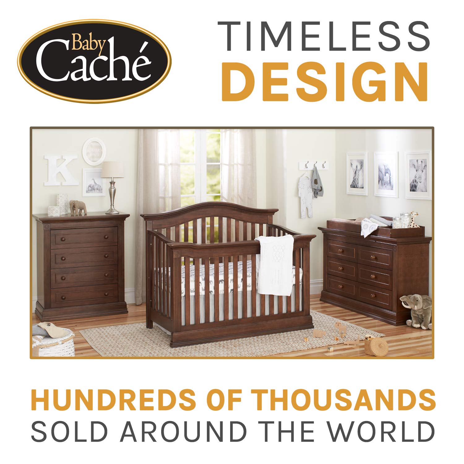 Baby Cache Montana Collection Crib Conversion Kit, Brown Sugar