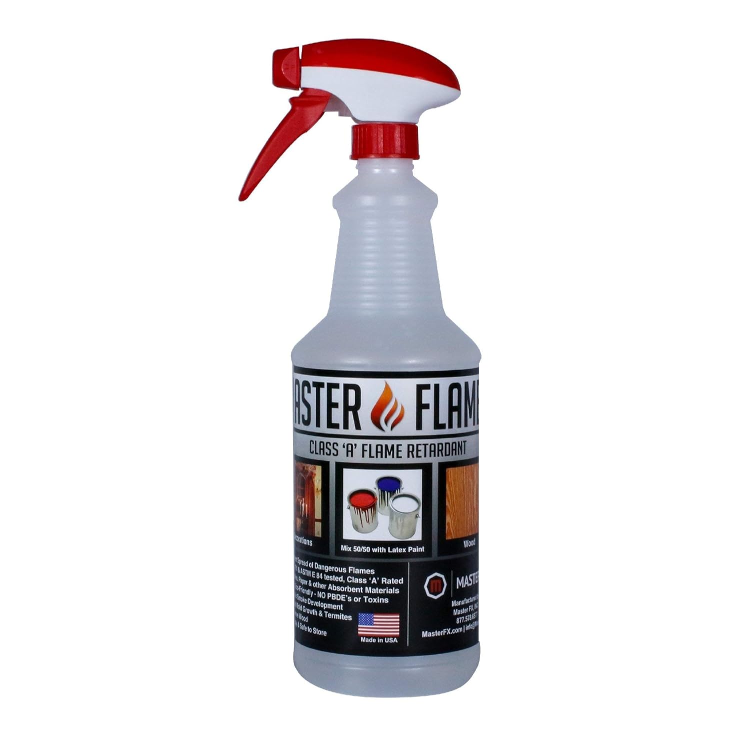 Master Flame - Fire Retardant - Spray on application - 1 GALLON Pack of 2