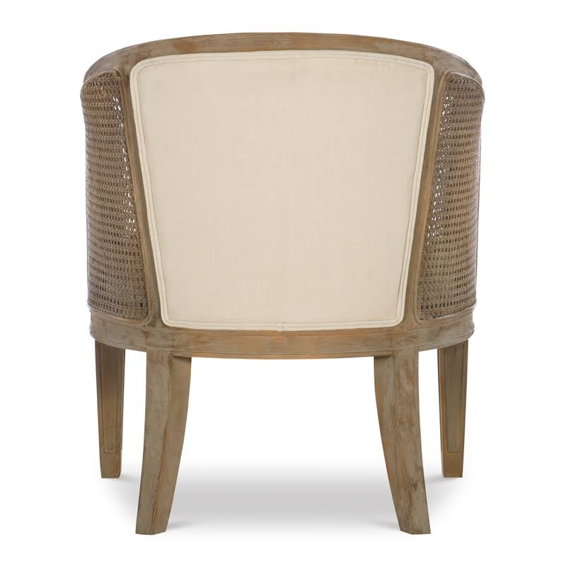 Linon Sandry Wood Barrel Chair in Brown - CYMX403