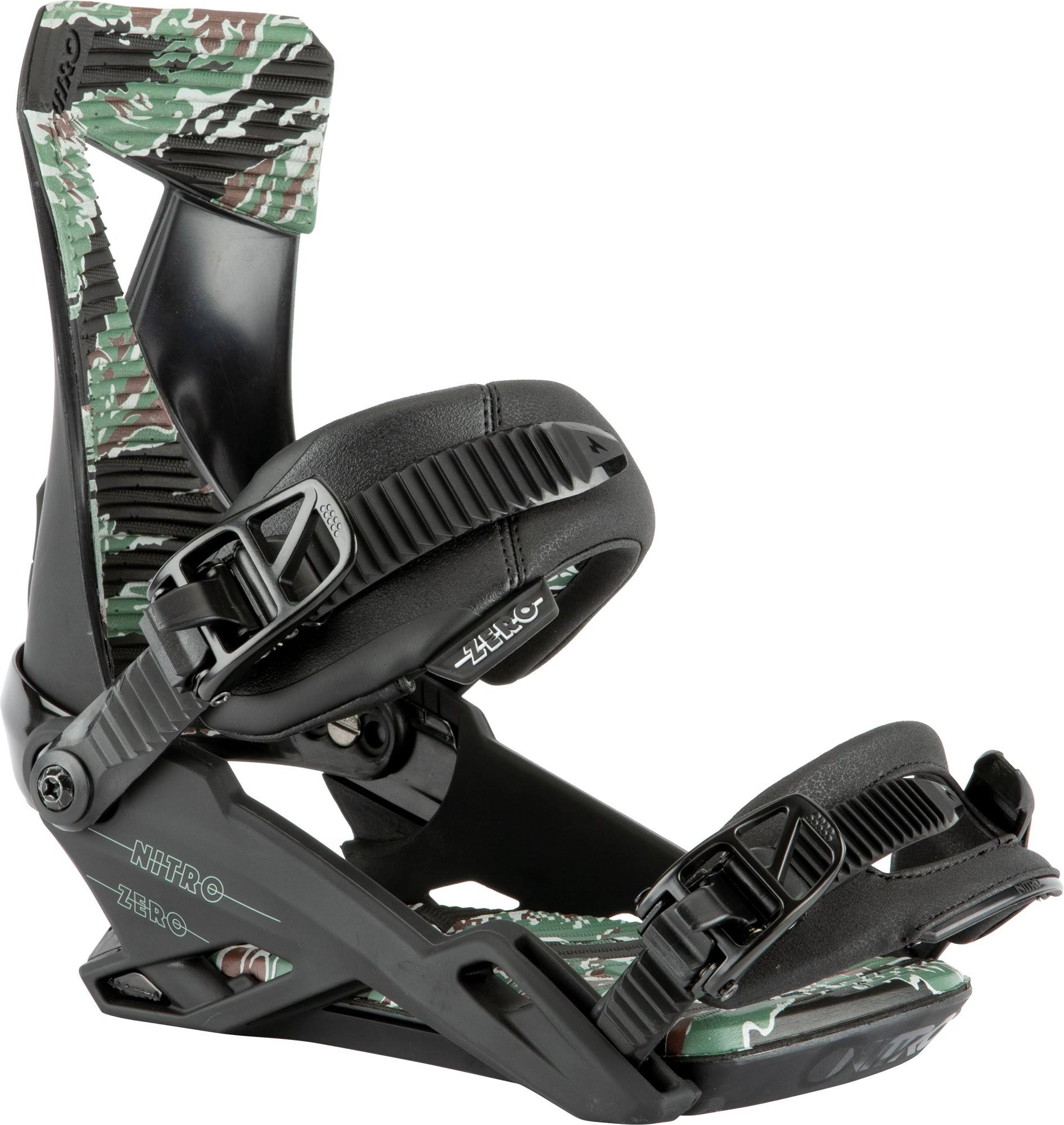 Nitro Zero Snowboard Binding Black Camo, L