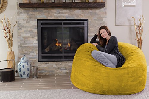 Chill Sack Bean Bag Chair - 5' Giant Memory Foam Lounge Chair with Soft Microfiber Cover – Cozy Furniture for Living Room, Dorm