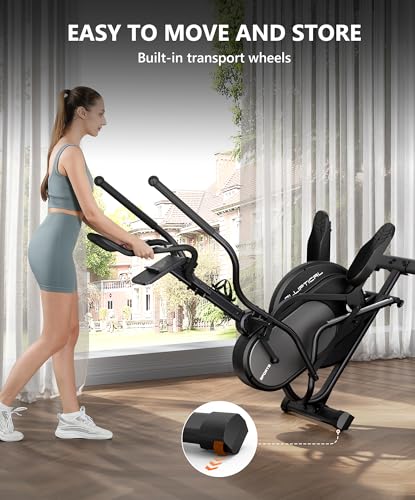 THERUN Elliptical Exercise Machine, 3-in-1 Cardio Climber Stepping Elliptical Machine for Home