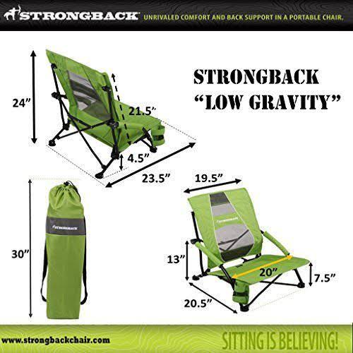 Strongback Elite Folding Camping Chair with Lumbar Support Camo