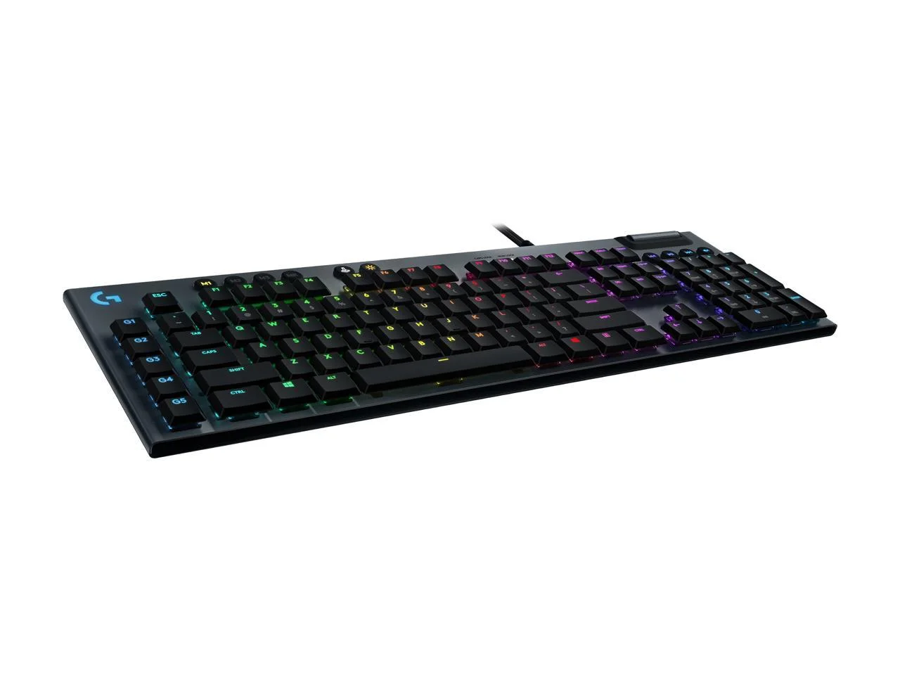 Logitech G815 Lightsync RGB Mechanical Gaming Keyboard - Cable Connectivity - USB Interface - English - PC, Windows, Mac OS - Mechanical Keyswitch
