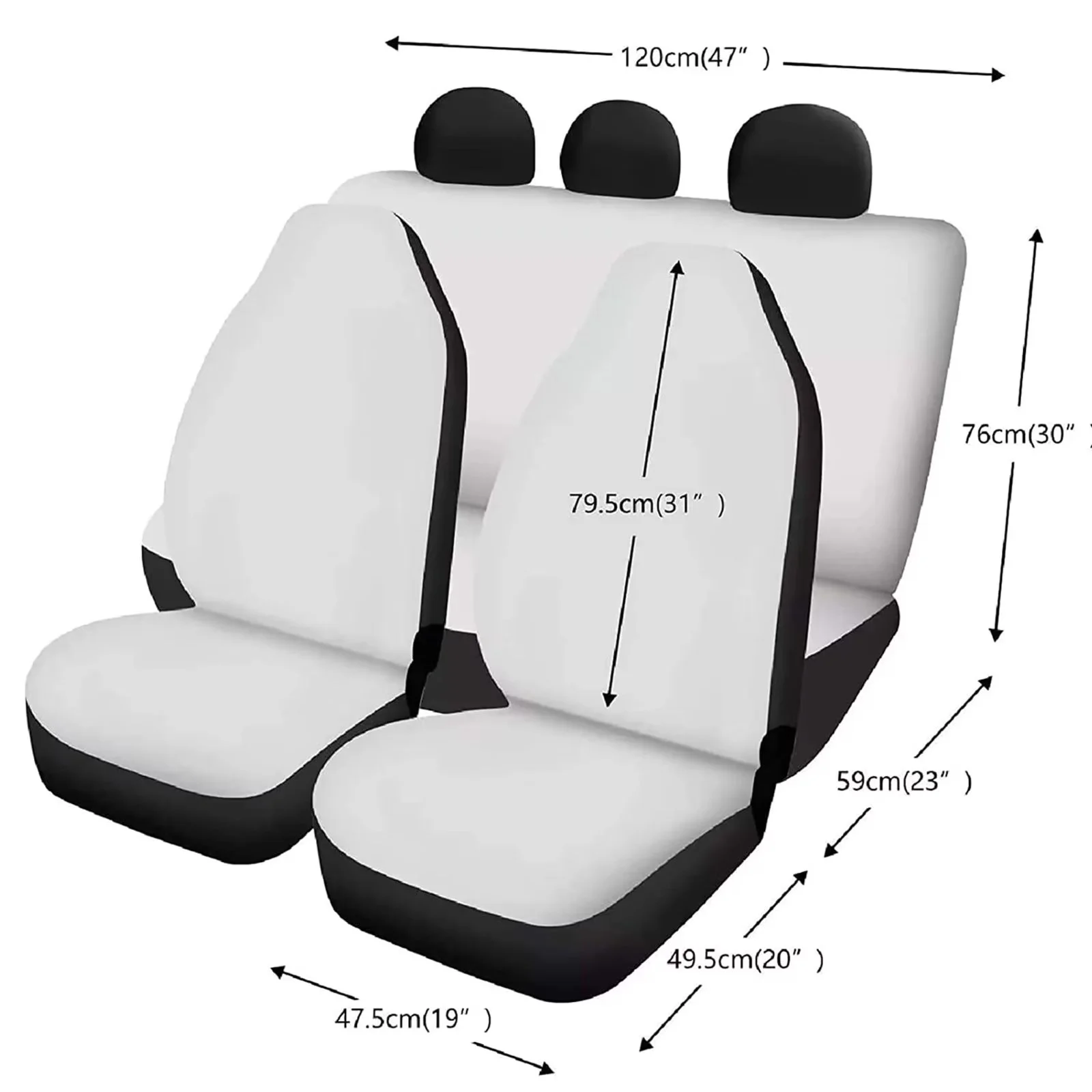 Binienty Aesthetic Flower Mushroom Car Seat Covers Full Set of 11-Cup Holder Coaster,Key Chain,Front Rear Bench Protector