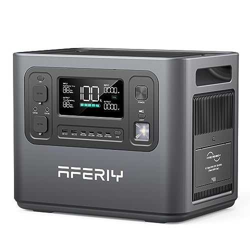 AFERIY Portable Power Station 1200W / 960Wh Power Station LiFePO4 Battery, Quick Charge in 1.5H, 4 AC Outlets, UPS, Solar Generator