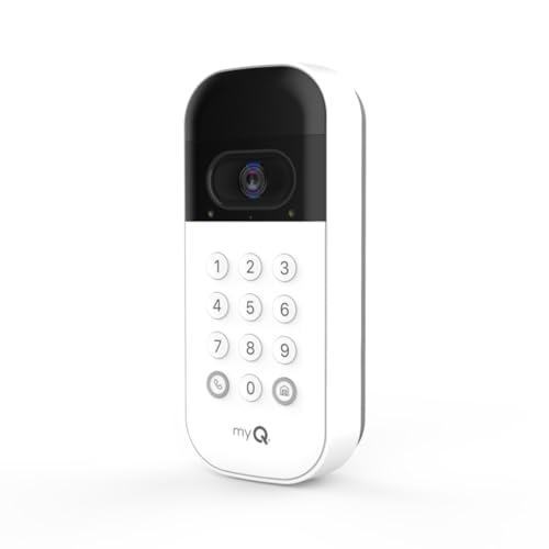 myQ Smart Garage Door Video Keypad with Wide-Angle Camera,Customizable PIN Codes