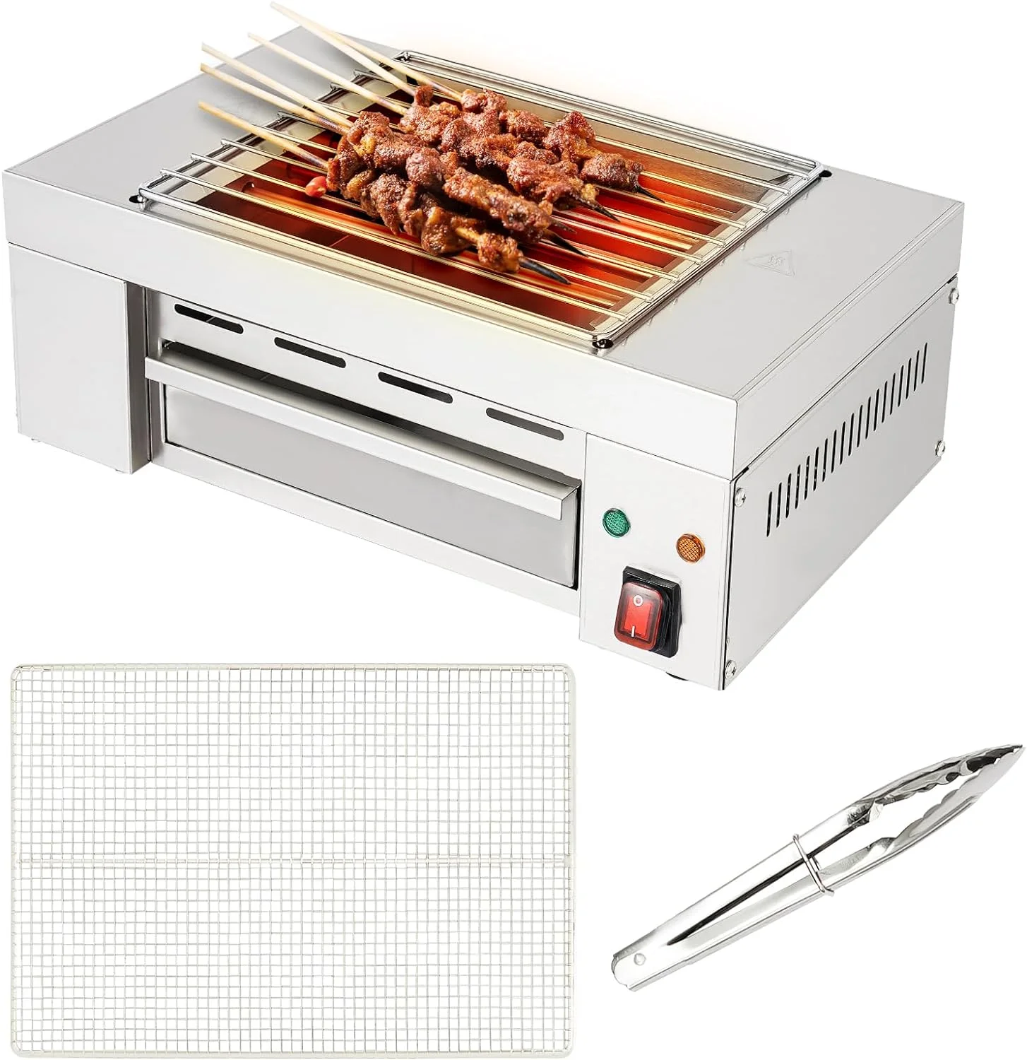 Miduo 110V 1.5KW Commercial Electric Barbecue Grill Adjustable Temperature 32-446 ° F For Home or Restaurant