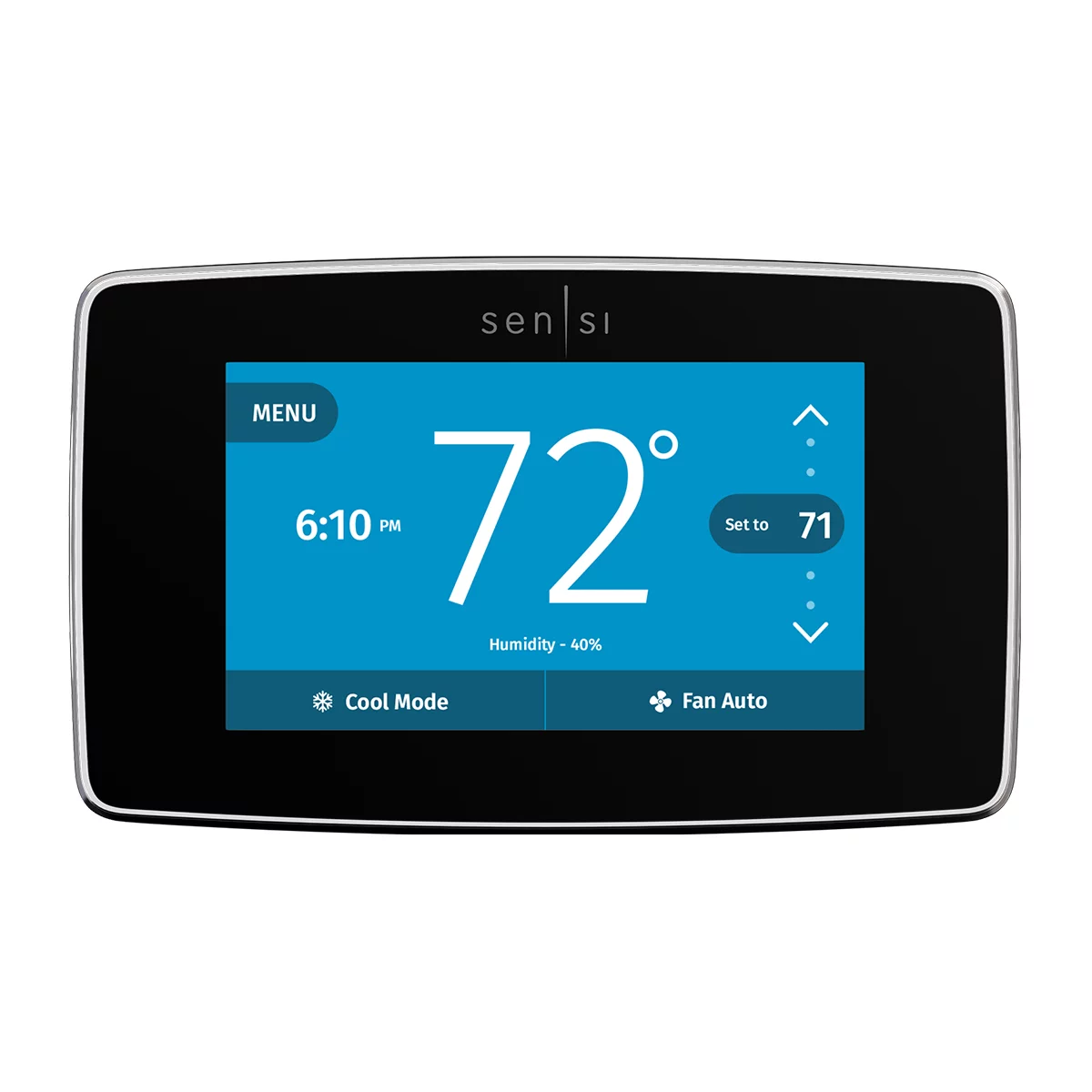 Emerson Sensi Touch Smart Programmable Wi-Fi Thermostat, C-Wire Required-Black
