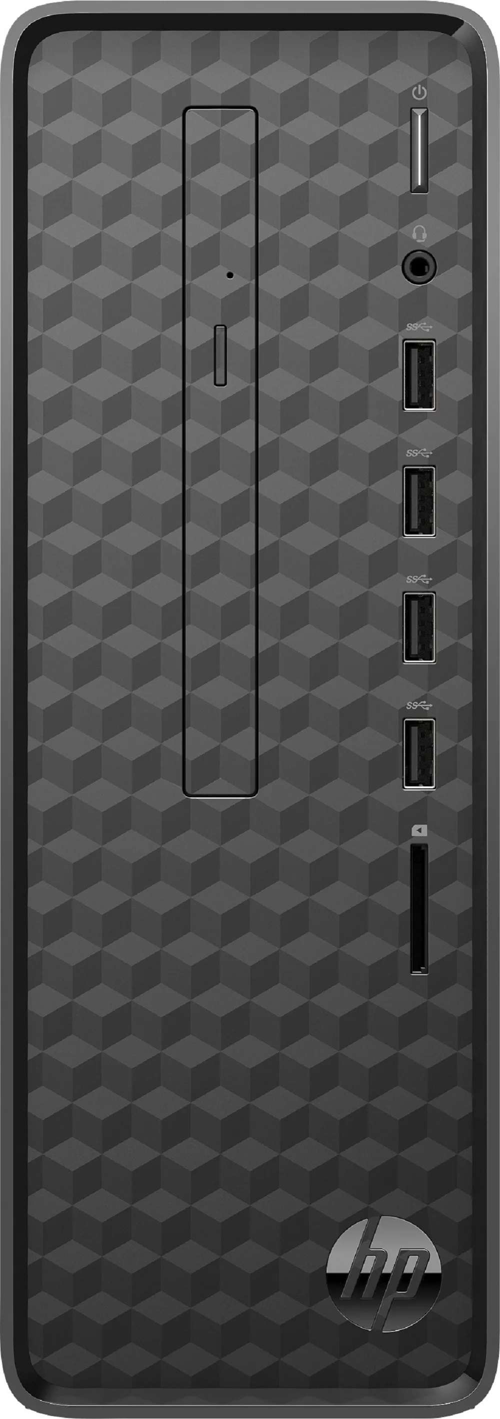 Restored HP Desktop Towers Computer, Pentium Silver J5040, 8GB RAM, 256GB HD & 256GB SSD, Windows 10, Jet Black, 1K0E2AAR#ABA (Refurbished)