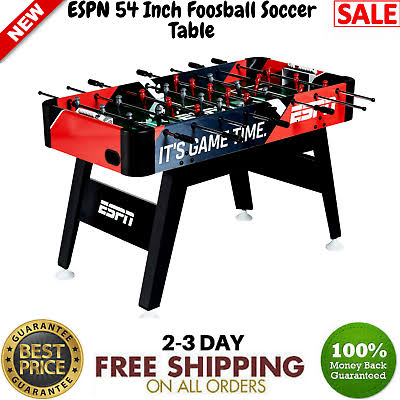Espn 54-Inch Foosball Soccer Arcade Table with Bead Scoring and Accessories