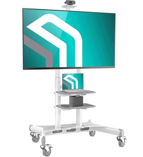 ONKRON Mobile TV Stand on Wheels for 50-86 Inch TVs, max Load up to 233 lbs, Adjustable Height TV Stand Movable, max VESA 800x500 - Portable
