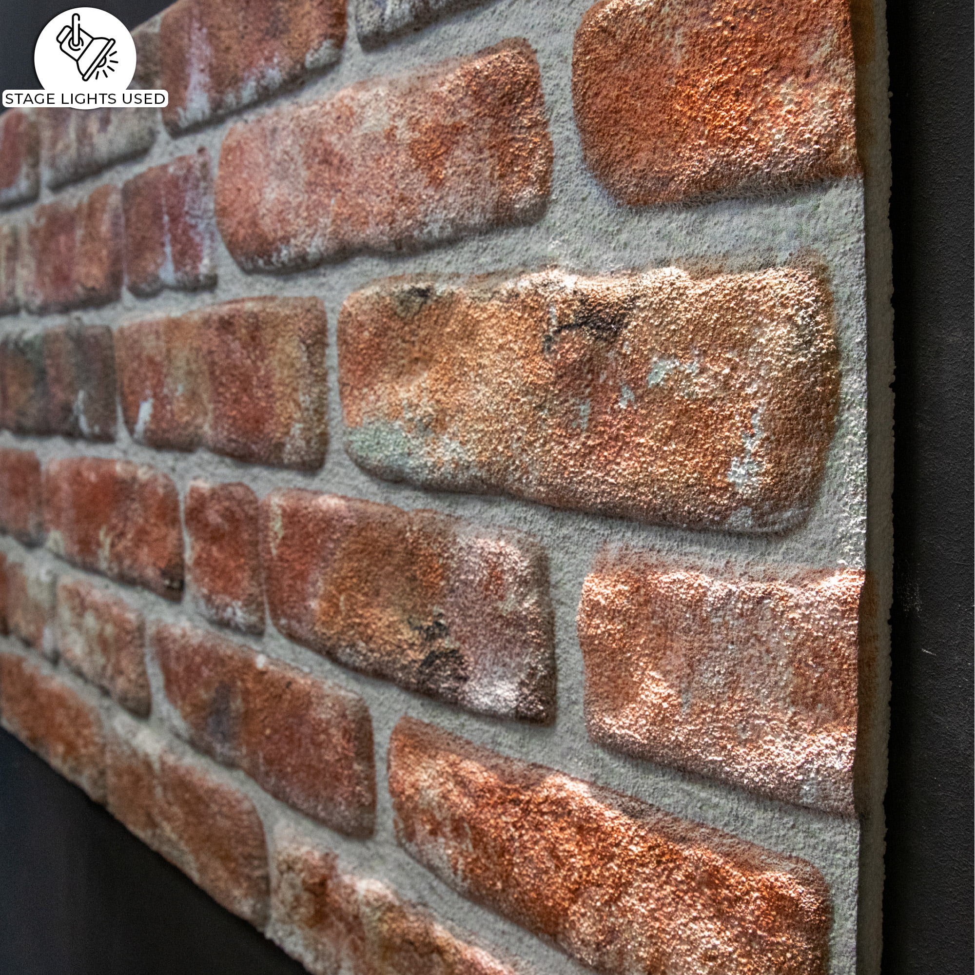 Dundee Deco 3D Wall Panels Brick Effect - Cladding, Red Brown Stone Look Wall Paneling, Styrofoam Facing for Living room, Kitchen, Bathroom, Balcony