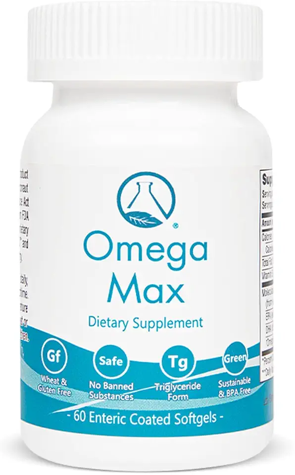 Omega Max Fish Oil - 60 Softgels, 2000mg I Molecularly Distilled EPA DHA Omega 3 Supplement I Heart, Vision, Brain & Immune Support I Enteric Coated