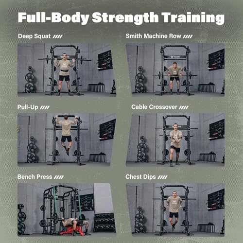 Major Fitness Drone2 Smith△ Machine – All-in-One Home Gym Squat Rack with Weight Bar
