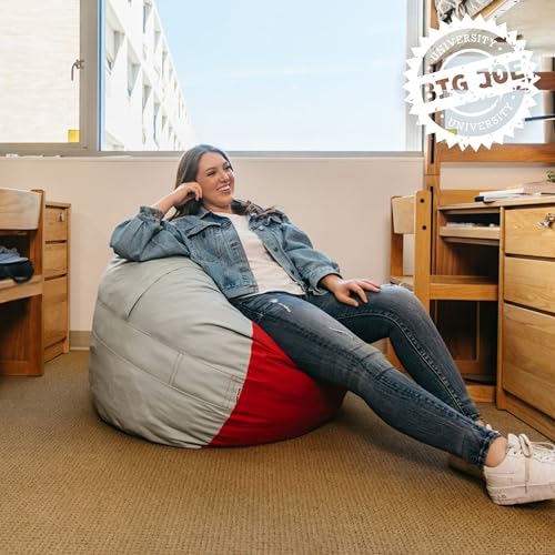 Big Joe Fuf Small Foam Filled Bean Bag Chair, Desert Rose Plush, Soft Polyester, 2 feet