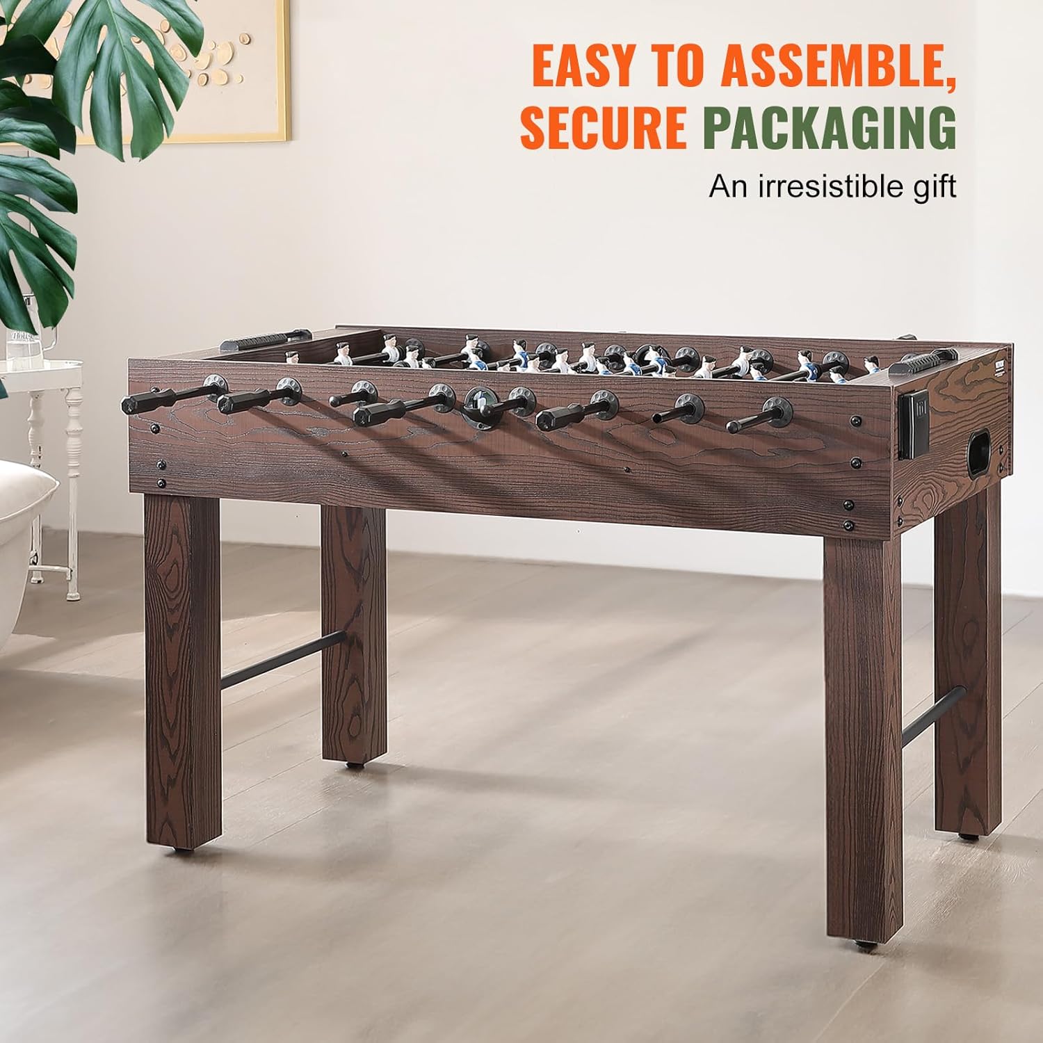 VEVOR Foosball Table, 55 inch Standard Size Foosball Table, Indoor Full Size Foosball Table for Home, Family, and Game Room