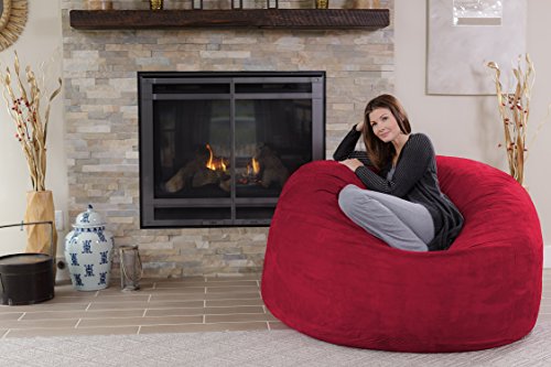 Chill Sack Bean Bag Chair - 5' Giant Memory Foam Lounge Chair with Soft Microfiber Cover – Cozy Furniture for Living Room, Dorm