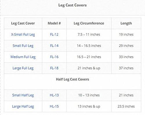 DryPro Waterproof Vacuum Sealed Half Leg Cast COVER, Small
