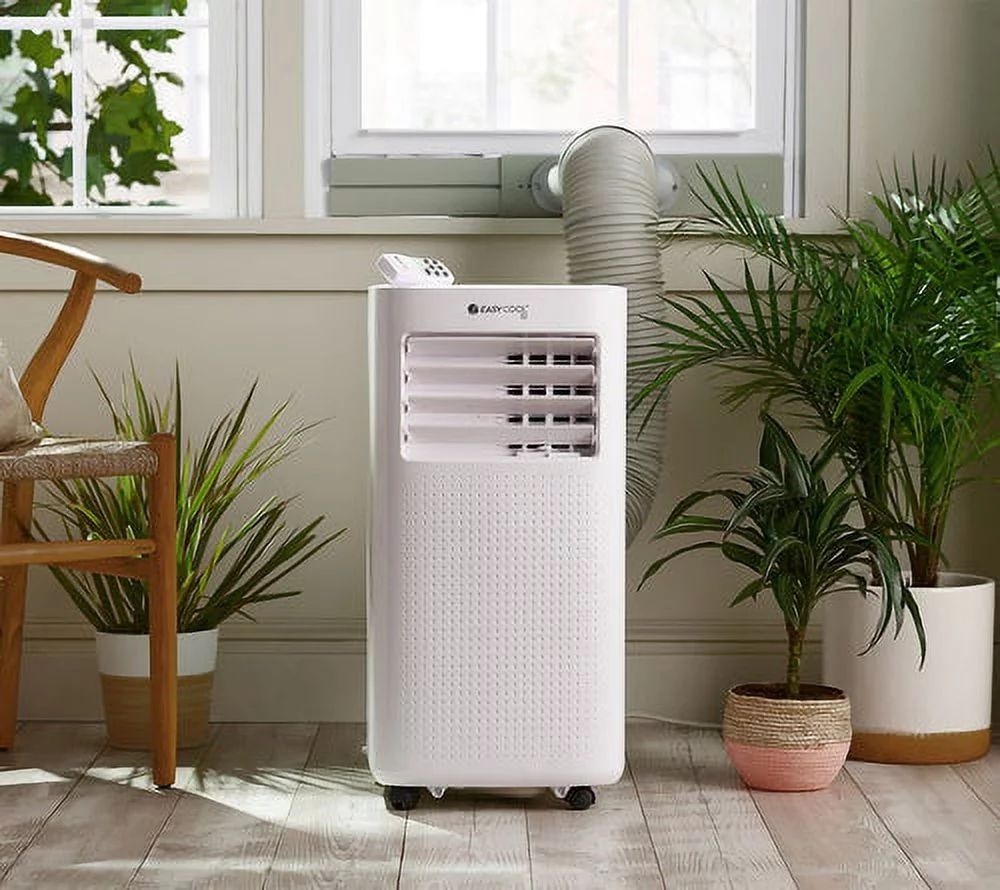 EasyCool 4-in-1 9000BTU/6500DOE Portable Air Conditioner w/Heat & Remote, Gray