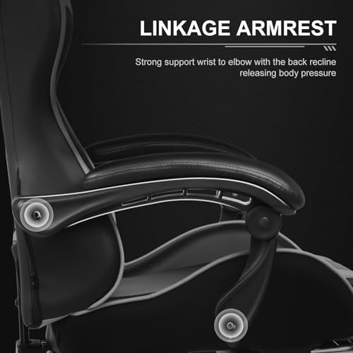 GTPLAYER Gaming Chair, Computer Chair with Footrest and Lumbar Support