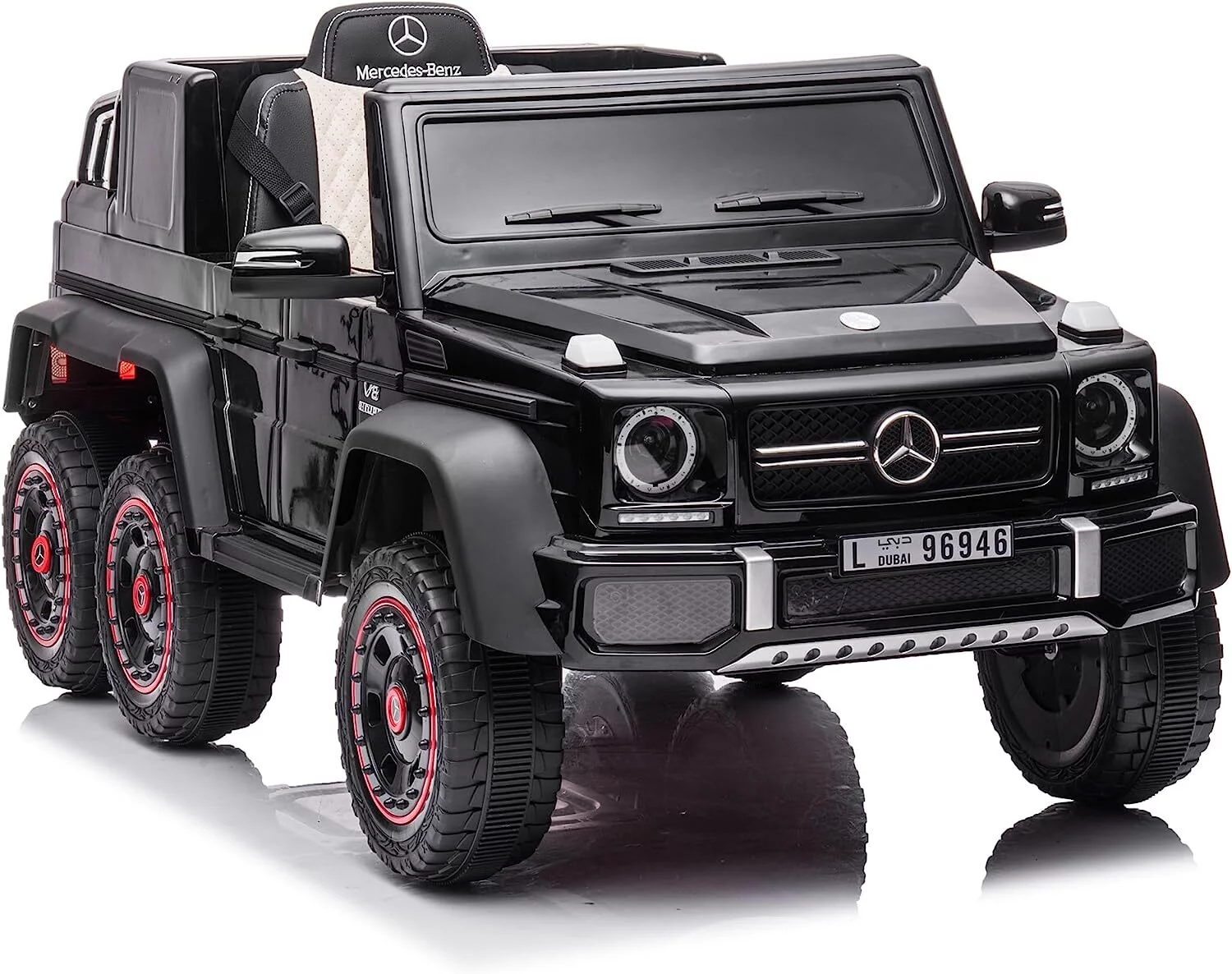 BATE 24V Powered Ride on Cars with 6 Wheels, Mercedes Benz Electric Car Vehicles with Remote Control, MP3 Player, Kids Ride On Toys for Boys Girls