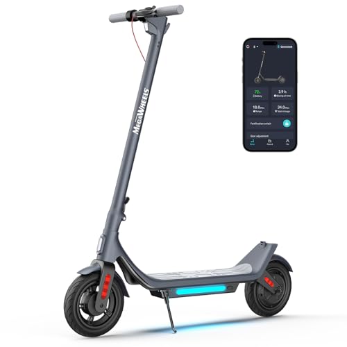 MEGAWHEELS Electric Scooter,500W Electric Scooter for Adults,31 Miles Range,10in Pneumatic Tires,10.4AH Battery,15.5 mph Speed
