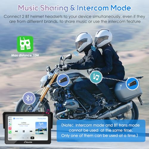 Carpuride W603 Motorcycle Carplay Screen, Wireless CarPlay & Android Auto for Moto, Remote Control，6.3" Waterproof Touchscreen, BT Trans
