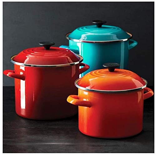 Le Creuset Enamel on Steel Stockpot, 10 qt., Olive