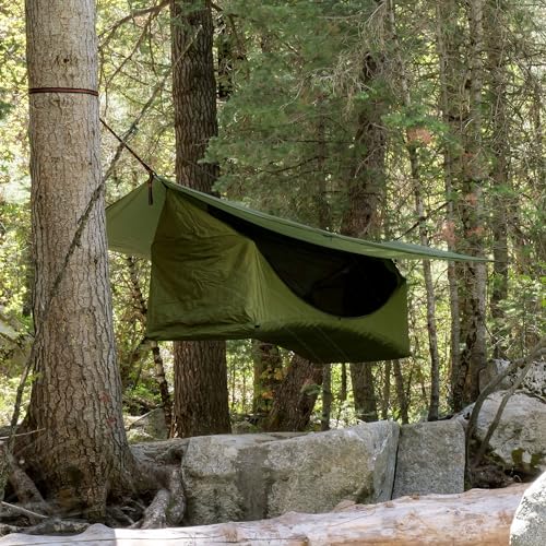 Haven Tents Lay Flat Hammock Tent - Waterproof Tent & Camping Hammock with Mosquito Net - Includes Insulated Pad and Rainfly - Haven Tent, Haven XL