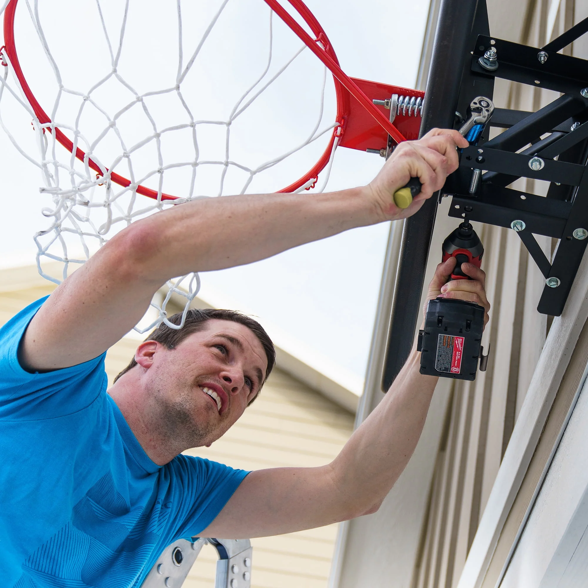 Lifetime Basketball Backboard and Rim Combo, 44 inch Polycarbonate (73650)