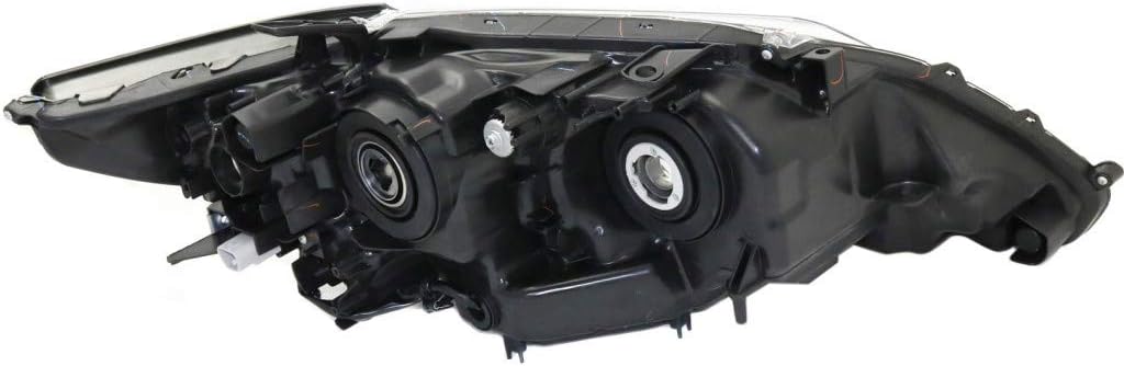 CarLights360: For 2013 2014 2015 Lexus ES350 HeadLight Assembly Driver Side Black Housing CAPA Certified For LX2518139