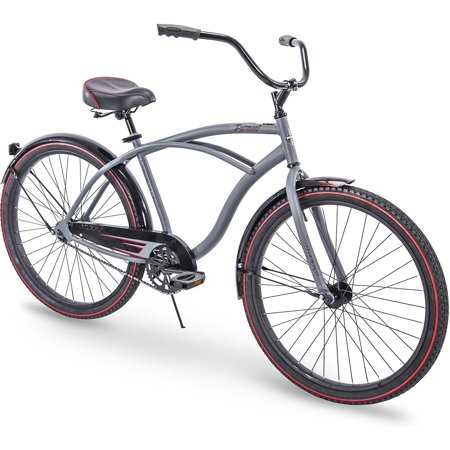 Schwinn Perla Adult Beach Cruiser Bike, Men and Women, 18-Inch Step-Through Steel Frame, 26-Inch Wheels, 7-Speed Twist Shifters, Rear Rack, Front