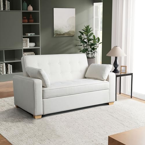 Serta Ainsley 72.6" Convertible Sleeper Sofa, Queen Size, Dreamcoil Comfort, Soft Velvet Fabric, Navy