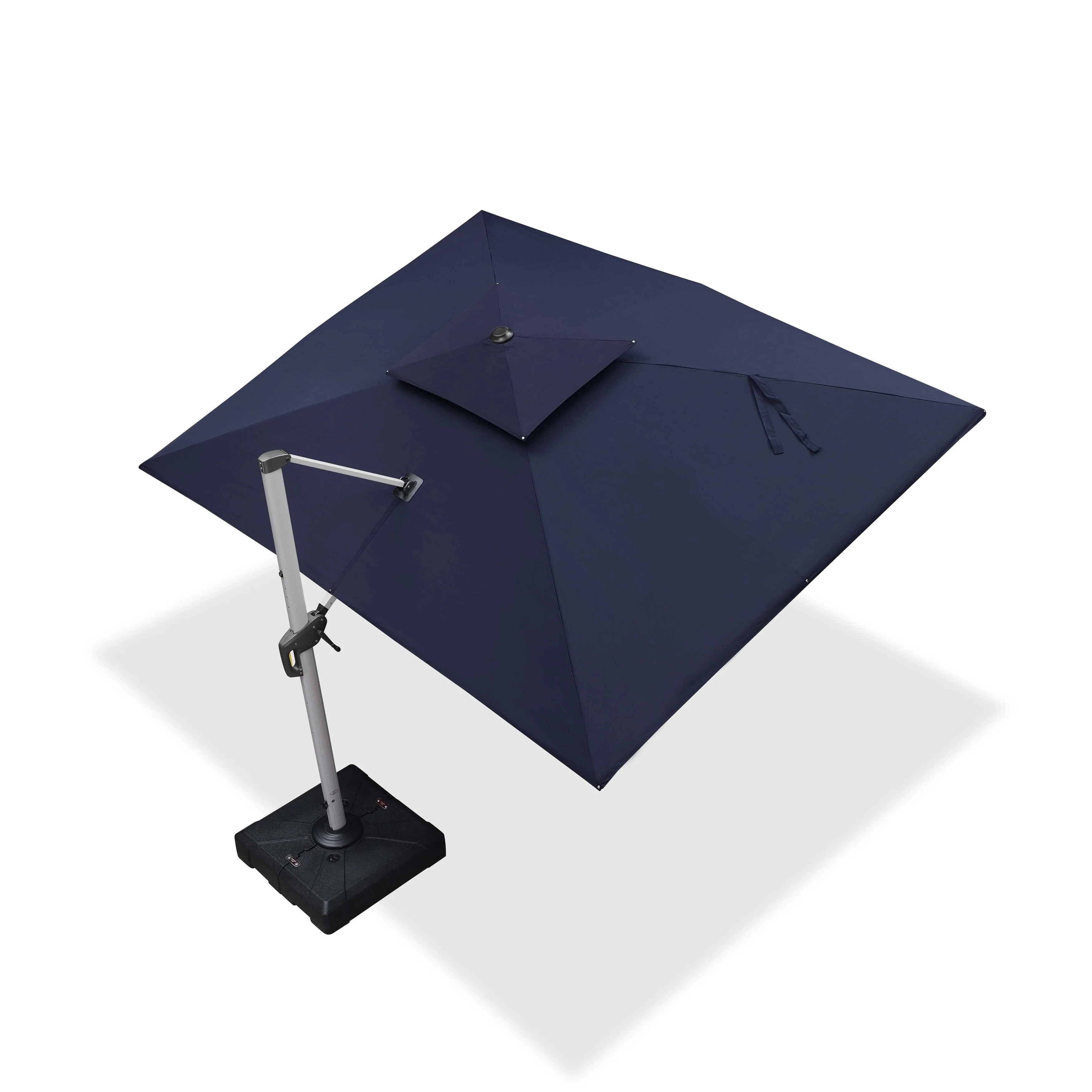PURPLE LEAF  10 x 12ft Outdoor Rectangle Large Cantilever Umbrella Navy Blue