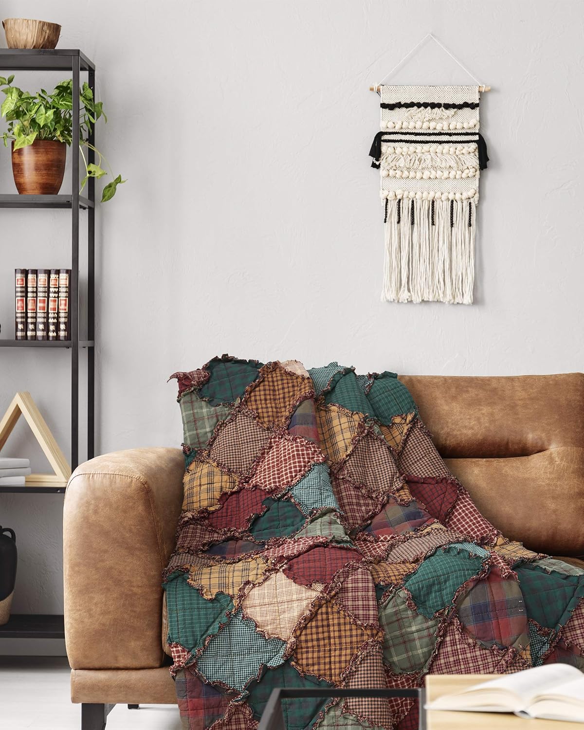 Throw Blanket - Campfire by Donna Sharp - Lodge Decorative Throw Blanket with Patchwork Pattern
