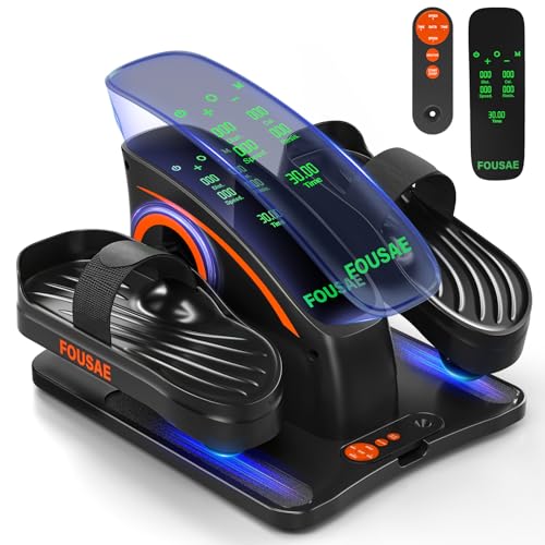 Under Desk Elliptical, Upgraded 6 Adjustable Resistance &15 Speeds Leg Exerciser While Sitting for Seniors with Forward & Reverse Direction