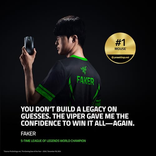 Razer Viper V3 Pro Wireless Esports Gaming Mouse: Symmetrical - 54g Lightweight - 8K Polling - 35K DPI Optical Sensor - Gen3 Optical Switches