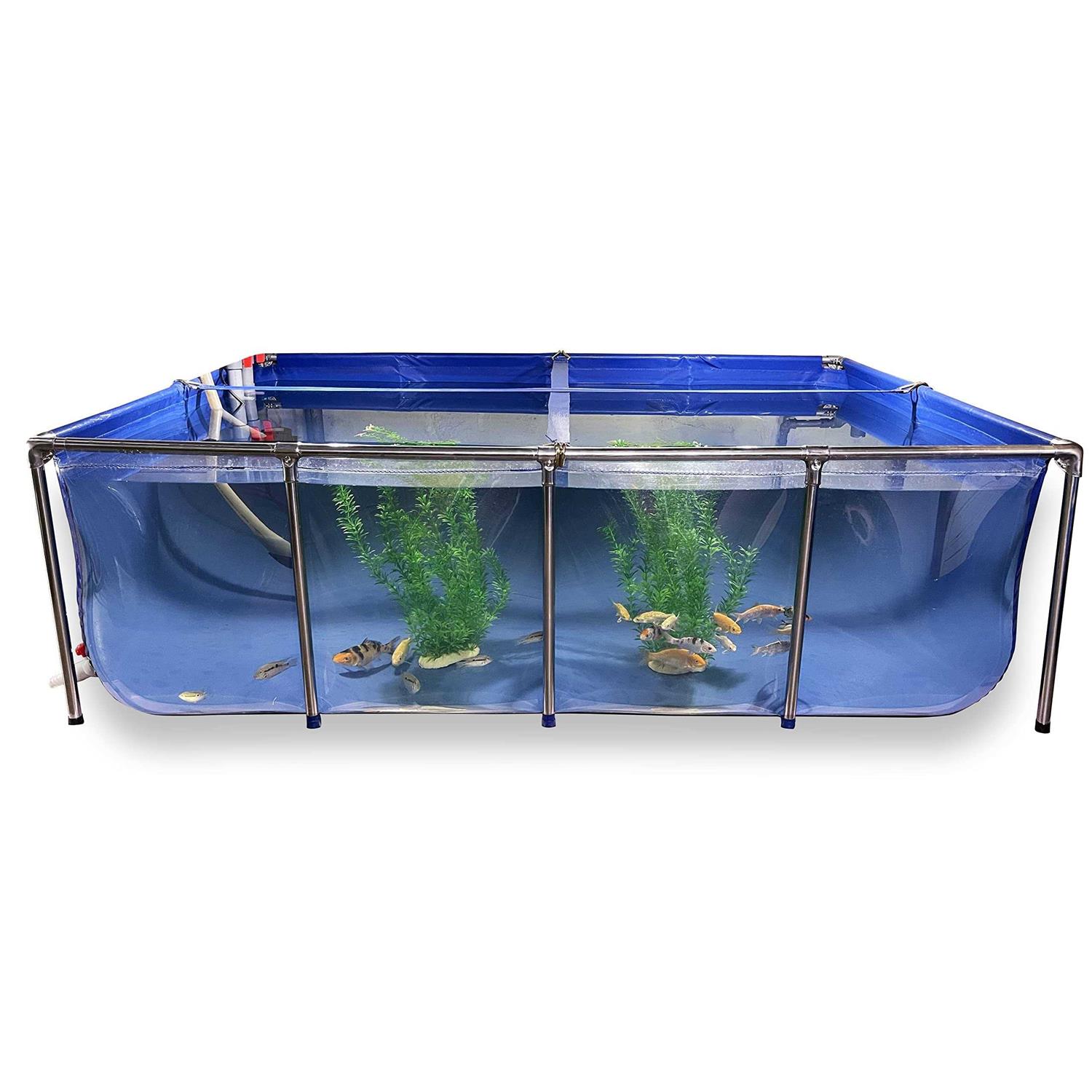 PVC Canvas Fish Pond with Steel Frame,Foldable Water Storage Tank