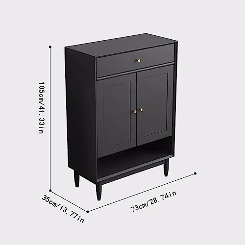 Shoe Organizer Solid Wood Shoe Cabinet Home Porch Large-capacity Locker Suitable for Living Room, Corridor, Balcony Shoe Cabinet Entryway Furniture(C
