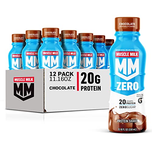 Muscle Milk Genuine Protein Shake, Vanilla Creme, 11.16 Fl Oz Bottle & Pro Advanced Nutrition Protein Shake, Knockout Chocolate