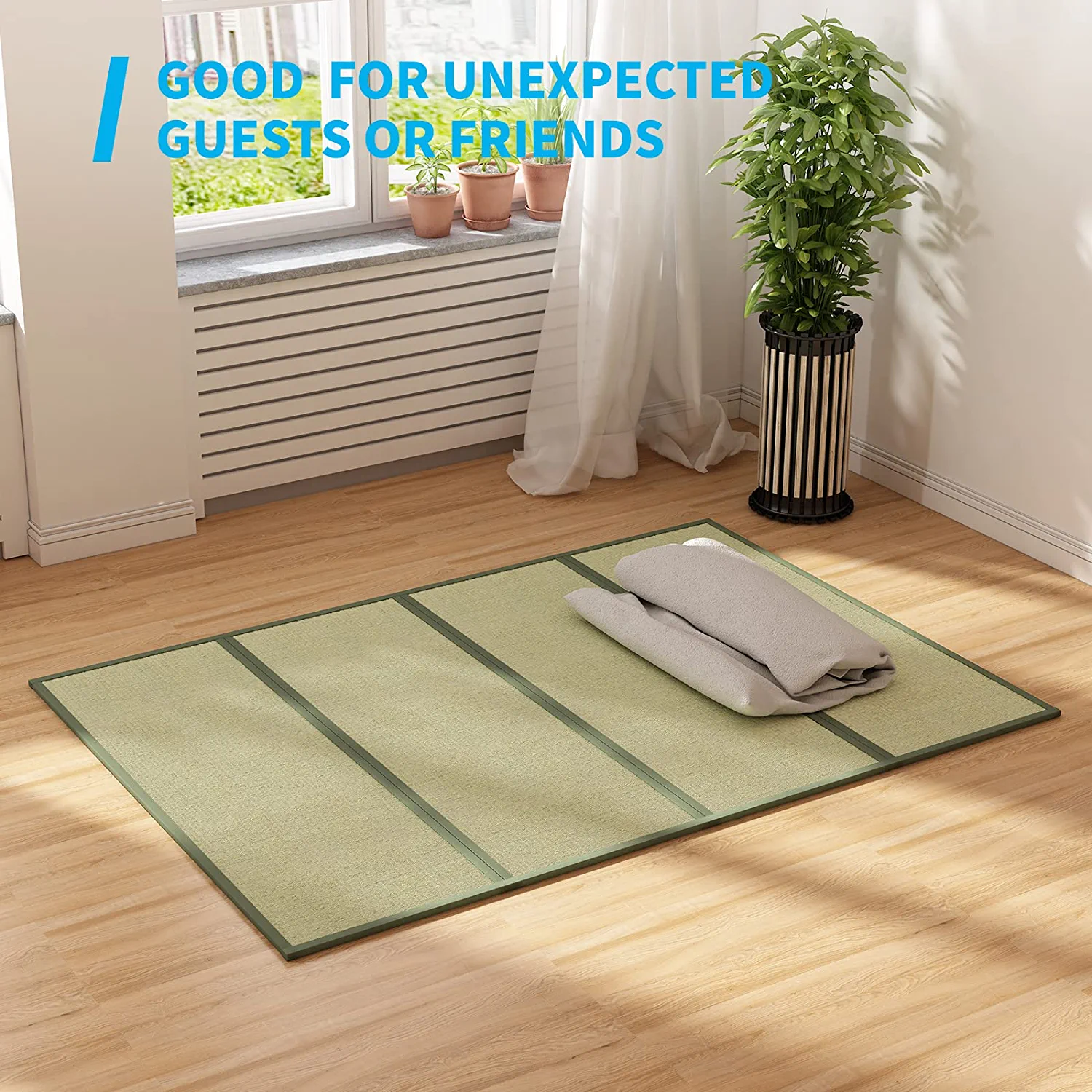 Mjkone Full Size Tatami mat, Natural Grass Tatami