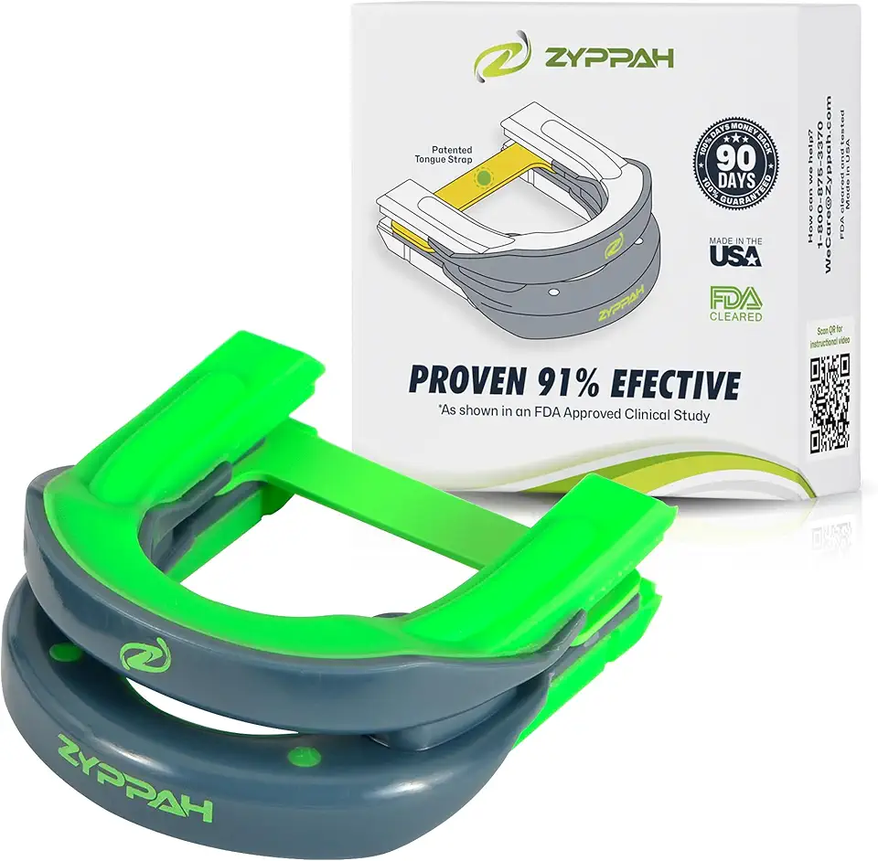 Anti Snoring Mouth Guard – Clinically Proven 91% Effective Snore Stopper with Patented Tongue Stabilization Strap - Custom Fit