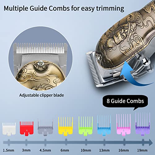 Professional Hair Clippers for Men,Hair Clippers+T-Blade Trimmer+Electric Shaver+Nose Hair Trimmer Set