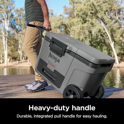 Ninja FrostVault 45qt Wheeled Cooler with Dry Zone, Integrated Fridge-Temp Dry Storage Drawer, Premium Heavy-Duty Insulated Cooler