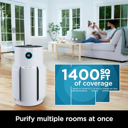 Shark Air Purifier with NeverChange Air Filter Technology, 5 Year HEPA Filter, Covers 1400 Sq. ft, Odor Neutralizer and Clean Sense Technology